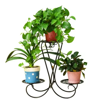 

European wrought iron multi-level indoor balcony living room space floor-standing decorative frame flower pot rack flower shelf