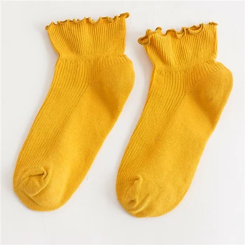 

Korea Cute Ruffled Socks Fashion Ruffled Soft Ladies Socks High Quality Princess Girls Comfortable Solid Color Cute Socks