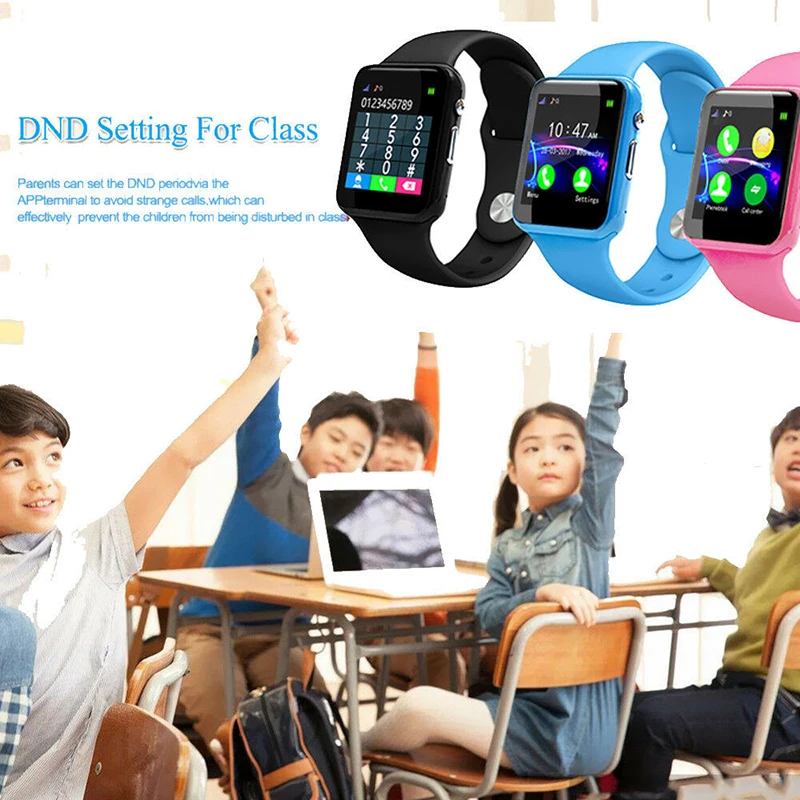 Pohiks Children Kids G10A 1.44'' Touch Screen Smart Watch Anti-lost GPS Tracker Wearable Device Tracker Kids Safe Monitor Watch