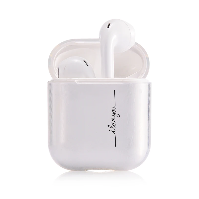 Мягкий милый Чехол Air Pods для Apple airpods, роскошный простой прозрачный чехол Airpods в Bluetooth, аксессуары для наушников - Цвет: I200329