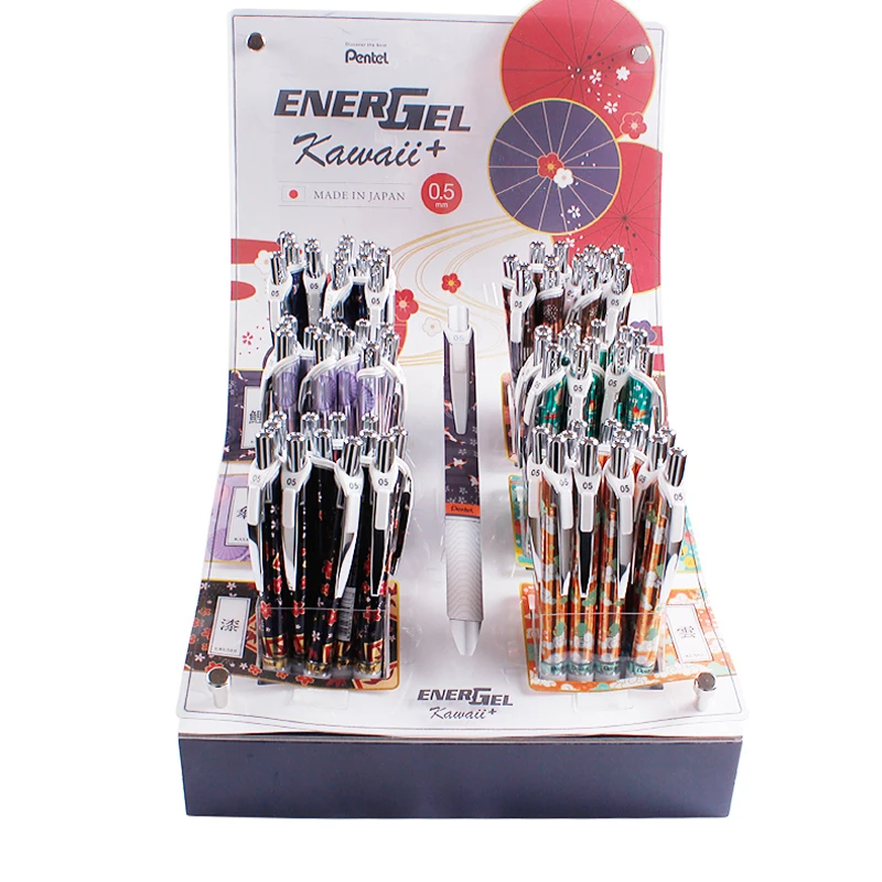 1 piece Japanese Pentel blue quick-drying gel pen 0.5 mm limited edition BLN75KW rubber pen holder