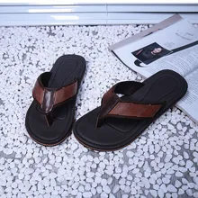 Большие размеры 38-58; новые модные летние мужские вьетнамки; высококачественные пляжные сандалии; нескользящие шлепанцы; zapatos hombre; Повседневная обувь для мужчин; W5