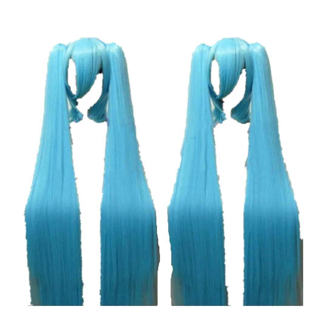 Vocaloid Miku Hatsune Lolita длинный хвост синий костюм для косплея wig | Тематическая одежда и