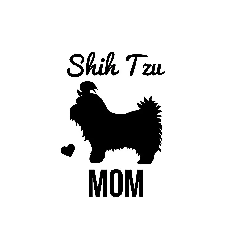 Лидер продаж автомобильная наклейка милый Shih Tzu любовь прекрасный надпись мама