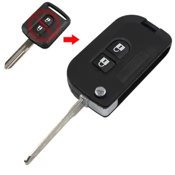 

Practical Replacement 2 Button Flip Folding Remote Key Case Shell for NISSAN
