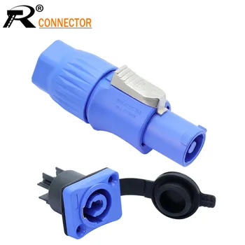 

New Waterproof SpeakON Male Plug PowerCON Type A NAC3FCA+NAC3MPA-1 Chassis Plug Panel adapter 4 Pin Powercon Speaker Connector