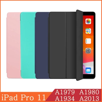 

Stand Flip Case for Apple iPad Pro 11 2018 A1979 A1980 A1934 A2013 11'' LTE PU Leather Magnetic Case Auto Wake/Sleep Smart Cover