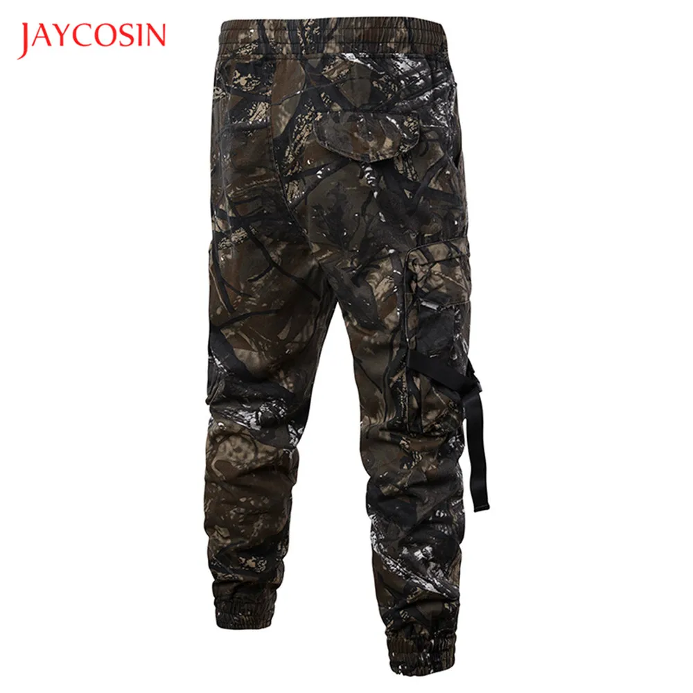 Jaycosin, камуфляжный принт, спортивные штаны, женские джоггеры, много карманов, брюки, весна-осень, модные брюки, штаны с эластичным поясом