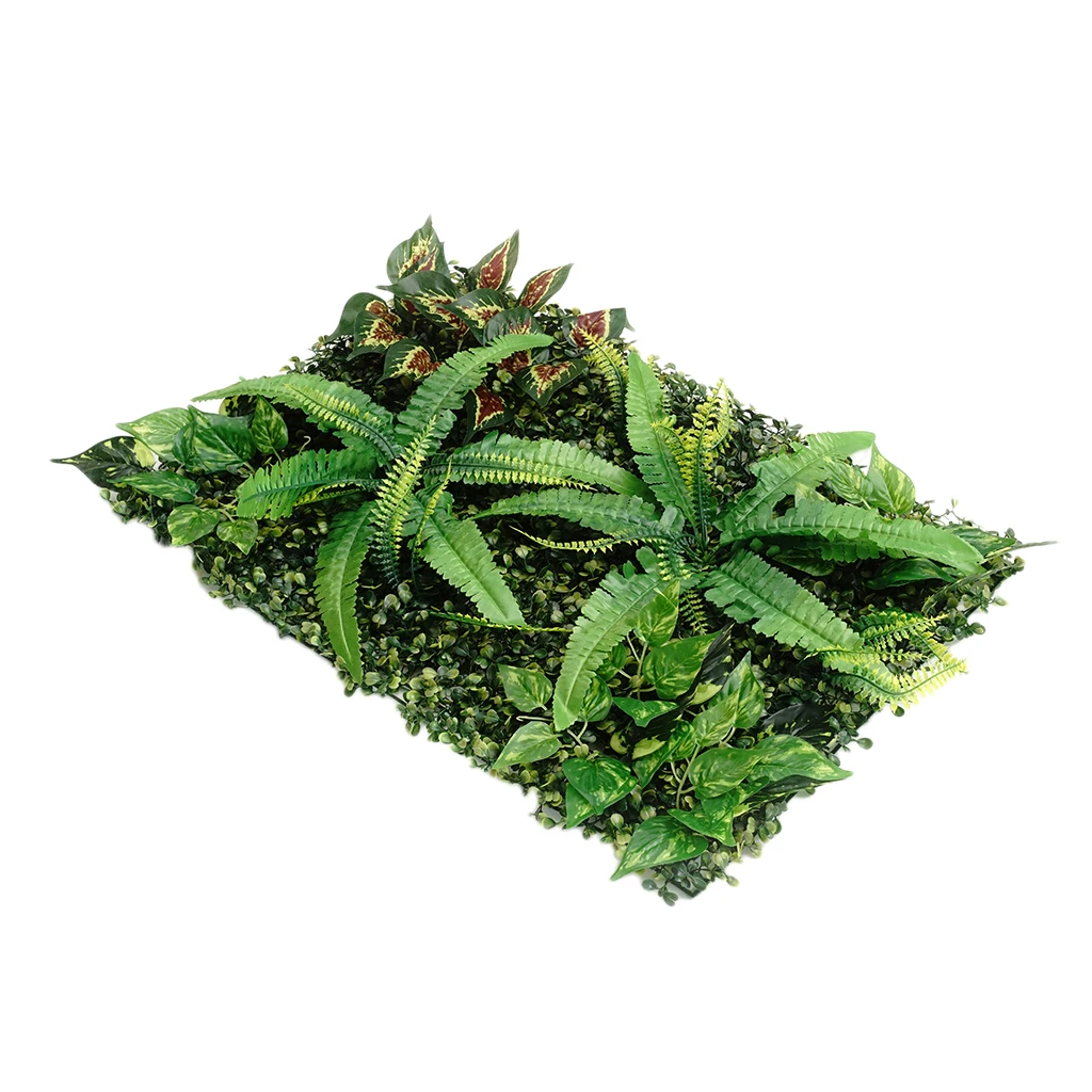 6 Pieces Artificial Plants Green Grass Flower Wall Panels Opening Ceremony Backdrop Floral Decor