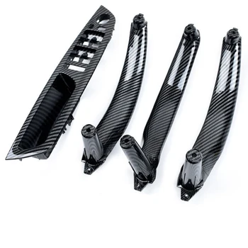

For BMW X5 X6 E70 E71 Interior Door Carbon Fiber Color Pull Handle Armrest Replacement
