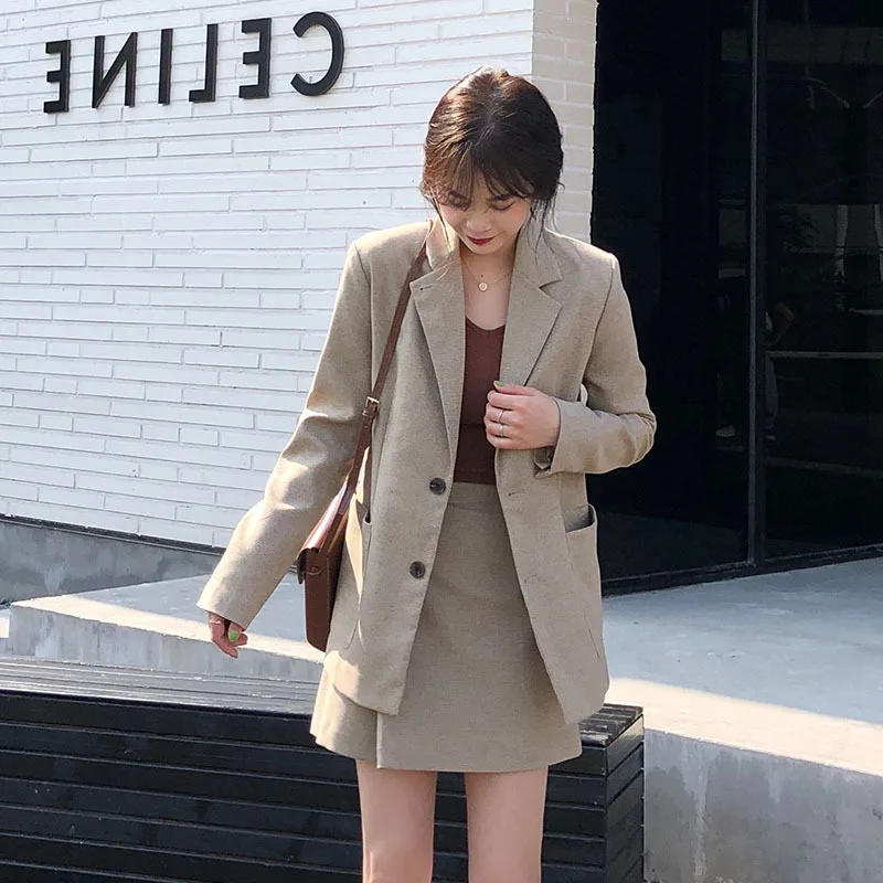 

Plaid Suit Jacket Women's Retro British Style Korean-style 2020 New Style Thin Type for Spring And Autumn Leisure Suit Short Ski