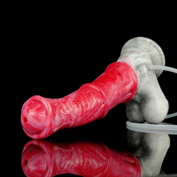 FAAK Horse Dildo Multi Color Ejaculation Animal Penis With Suction Cup Female Masturbator Syringe Squirting AnalSex Toys Shop 3