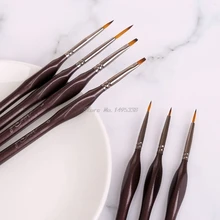 12 шт. кисти для рисования миниатюрные детали Fineliner Nail Art кисти для рисования нейлоновые кисти для краски для акриловых красок принадлежности