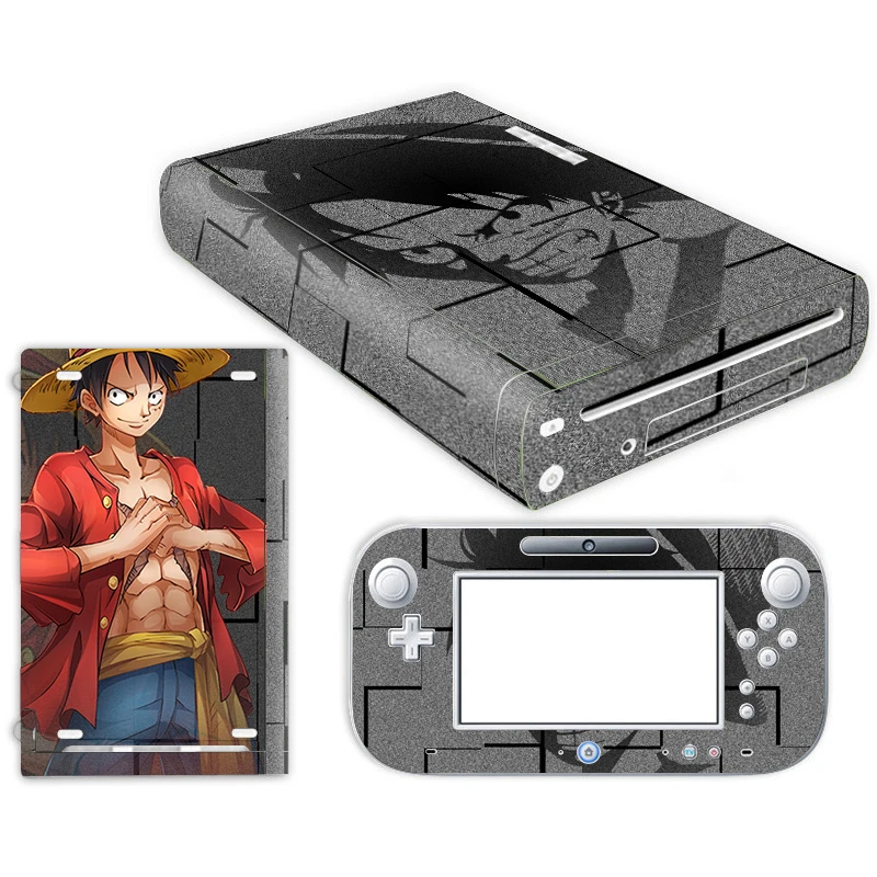 Аниме one piece Luffy стикер кожи для nintendo wii u консоль крышка с пультами контроллер скины для геймпад для nintendo wii u наклейка