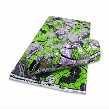 

Veritable Wax Veritable Guaranteed Real sequins Wax High Quality Pagne Tissus Wax Veritable 6yards African Ankara Sewing Fabric