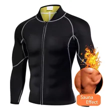 Мужская спортивная эластичная куртка с длинными рукавами для похудения и бодибилдинга, верхняя куртка для бега и 4O04