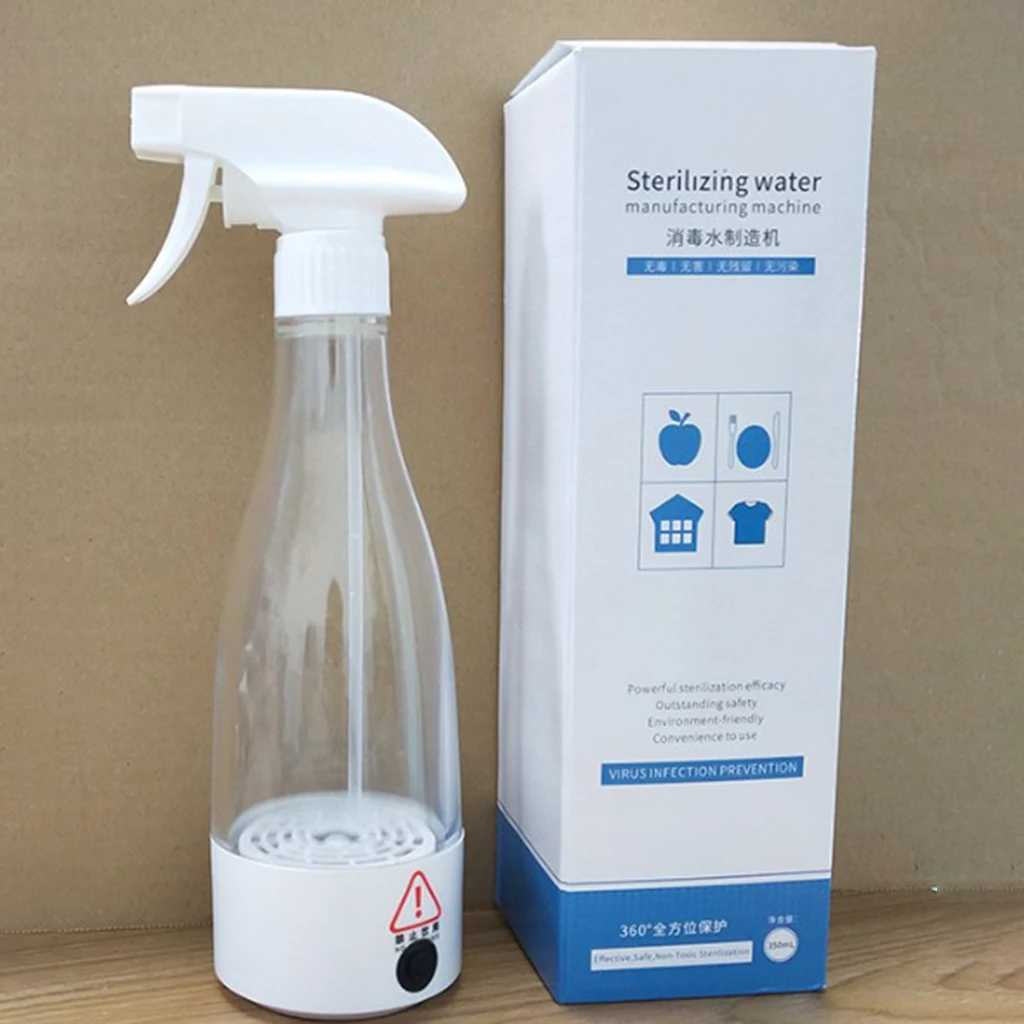 

350ml Sodium Hypochlorite Generator Spray Bottle Portable USB Rechargeable