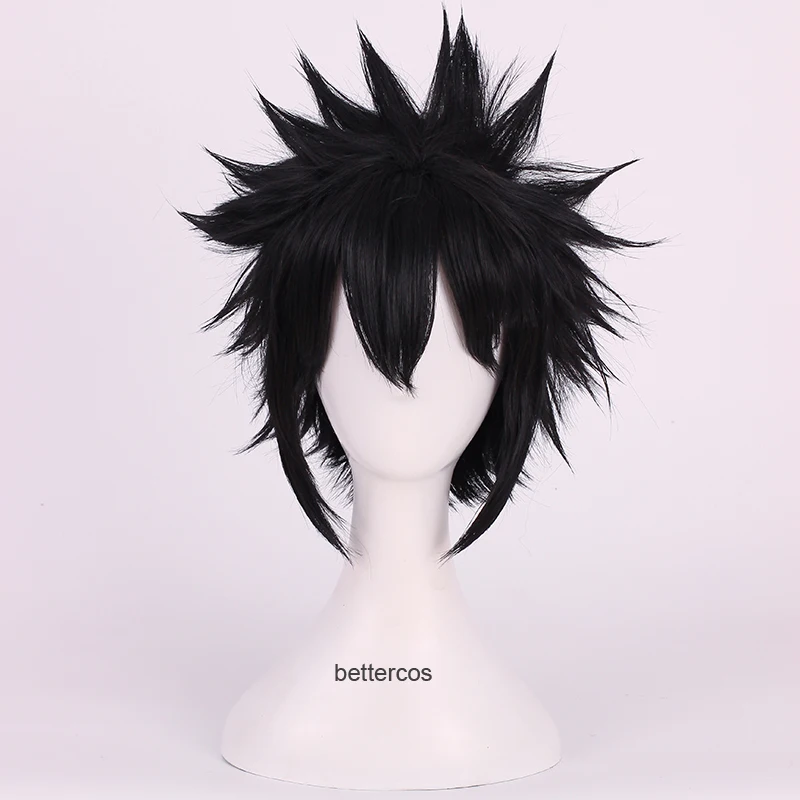 

My Hero Academia Boku no Hiro Akademia Dabi Cosplay Wigs Short Black Heat Resistant Synthetic Hair Wig + Wig Cap