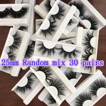 

Wholesale Random mix 30 pairs no box Mikiwi Eyelashes 3D Mink Lashes Handmade Dramatic 25mm mink lashes