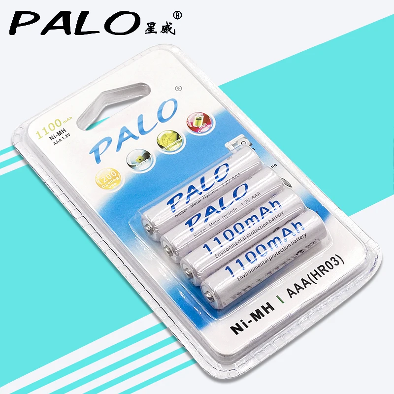 PALO 8 шт. aaa перезаряжаемая батарея 1,2 в 3 а батарея для дистанционного управления Автомобильная камера бритва телефонные фонари