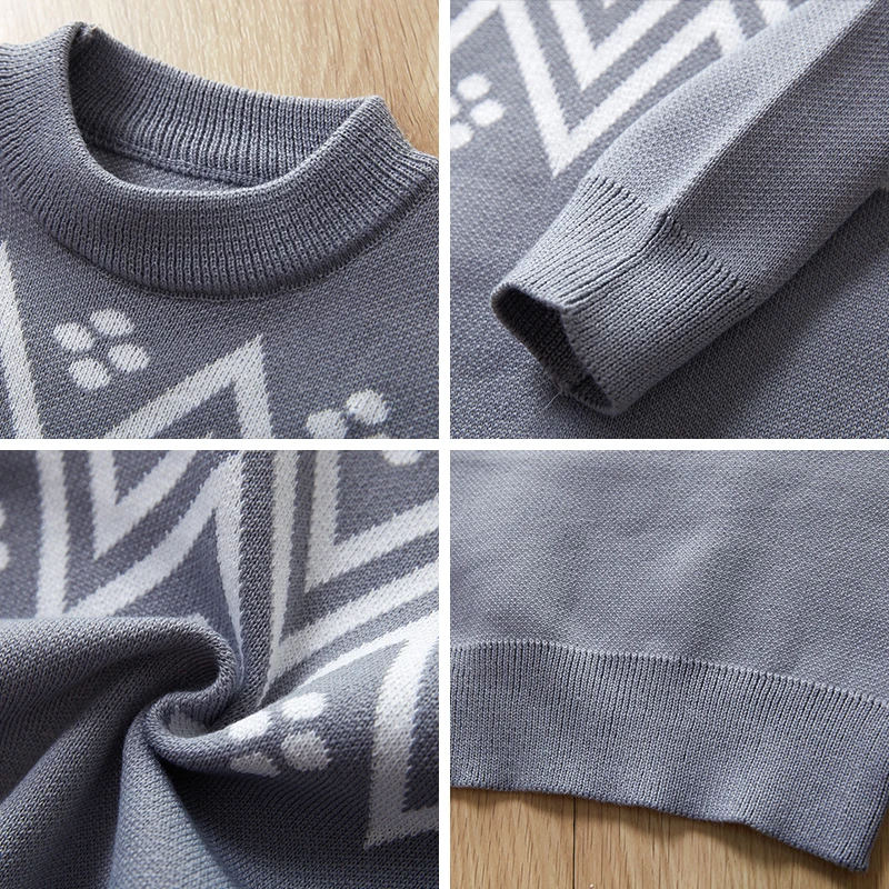 Menoea/новая осенняя одежда для маленьких девочек зимний свитер с длинными рукавами и геометрическим узором для девочек от 3 до 7 лет+ платье трикотажный комплект из 2 предметов