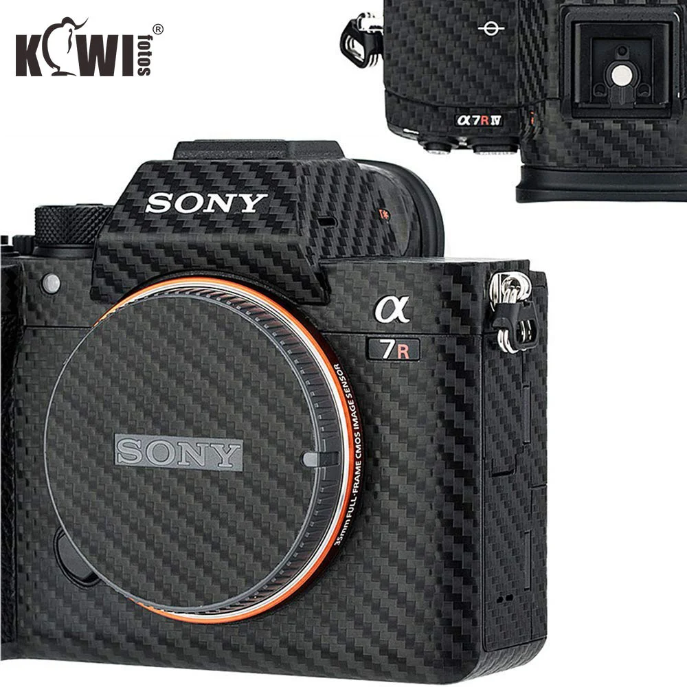 Kiwi Anti-Scratch Camera Body Skin Cover Protector for Sony A7R IV A7RIV A7R Mark IV A7R4 - 3M Sticker Carbon Fiber Style Film afbeelding