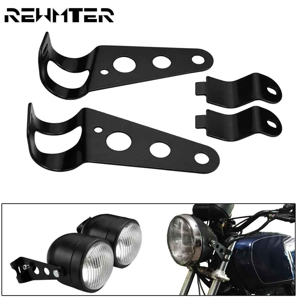 

Motorcycle Stainless Steel Headlight Bracket Universal Mount Stand Support For Harley Cafe Racer Chopper Touring Sportster Dyna