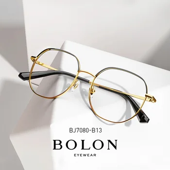 

BOLON Vintage Optical Glasses Frames for Men Women, High End Rose Gold Silver Eyeglasses Frame Prescription BJ7080