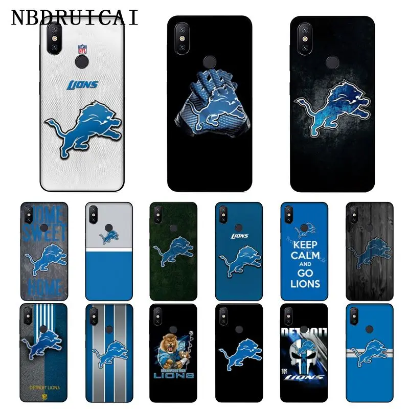 

NBDRUICAI detroit lions TPU Soft Silicone Phone Case Cover for Xiaomi 8 9 se 5X Redmi 6pro 6A 4X 7 5plus note 5 7 6pro
