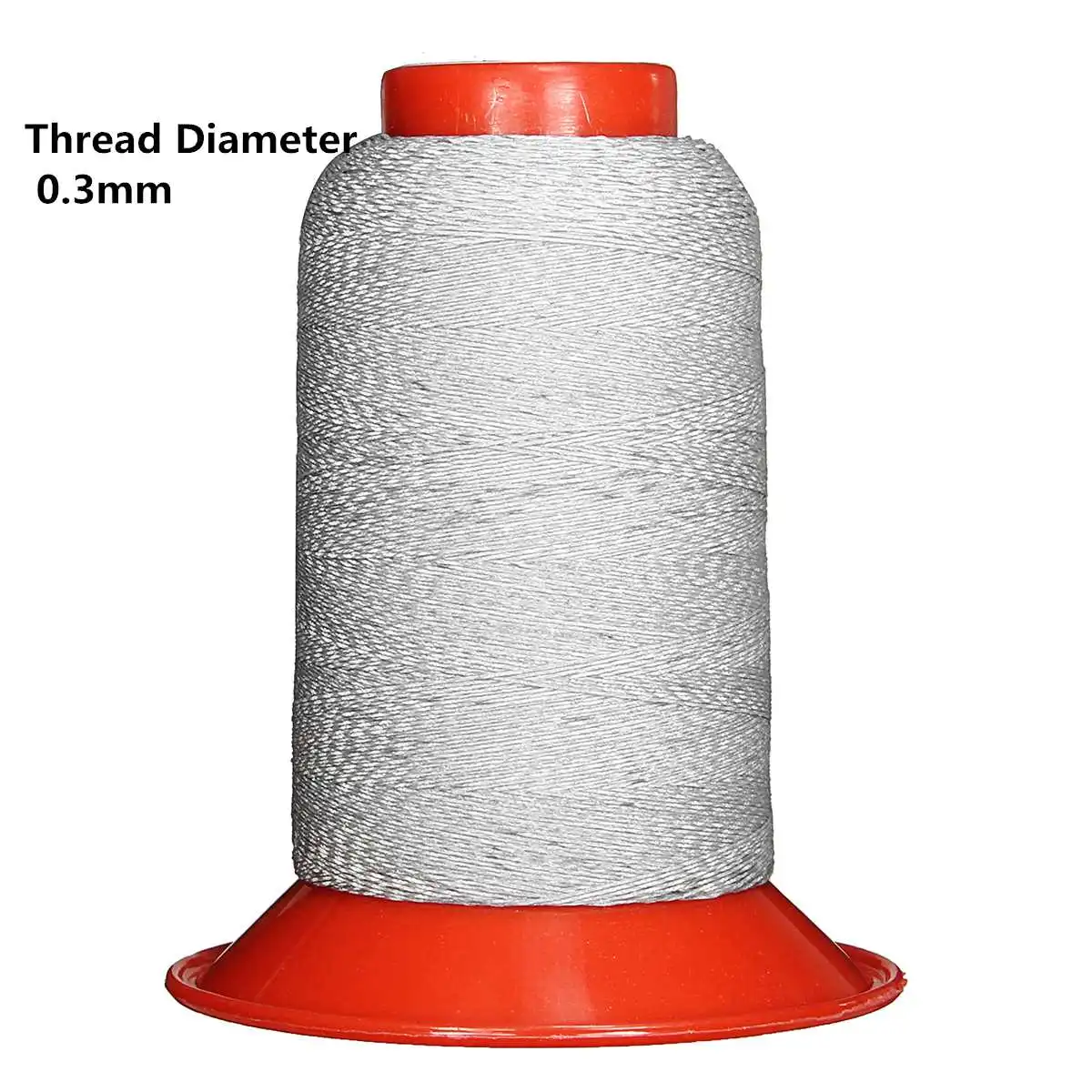 Thread Dia 0.3mm 1000 м Светоотражающая нить для шитья из полиэстера DIY швейная Защитная крышка одежда Рабочий жилет нить диаметр 0,5 мм/0,3/0,25/0,15 серебристо-серый - Цвет: Thread Dia 0.3mm
