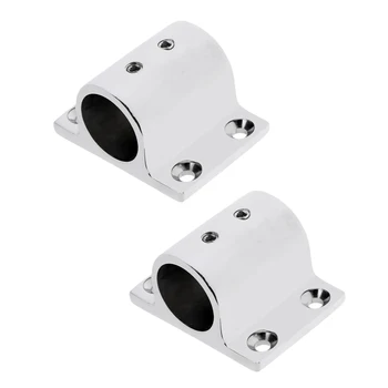 

2 Pieces Premium Marine Stainless Steel Boat Hand Rail Fitting Rectangular Base Fits 20mm Tube/Pipe