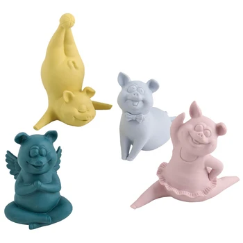 

Nordic Modern Ceramic Macaron Statue Home Decoration Accessories CeramicModern Art Ornament Abstract Character Gifts Crafts