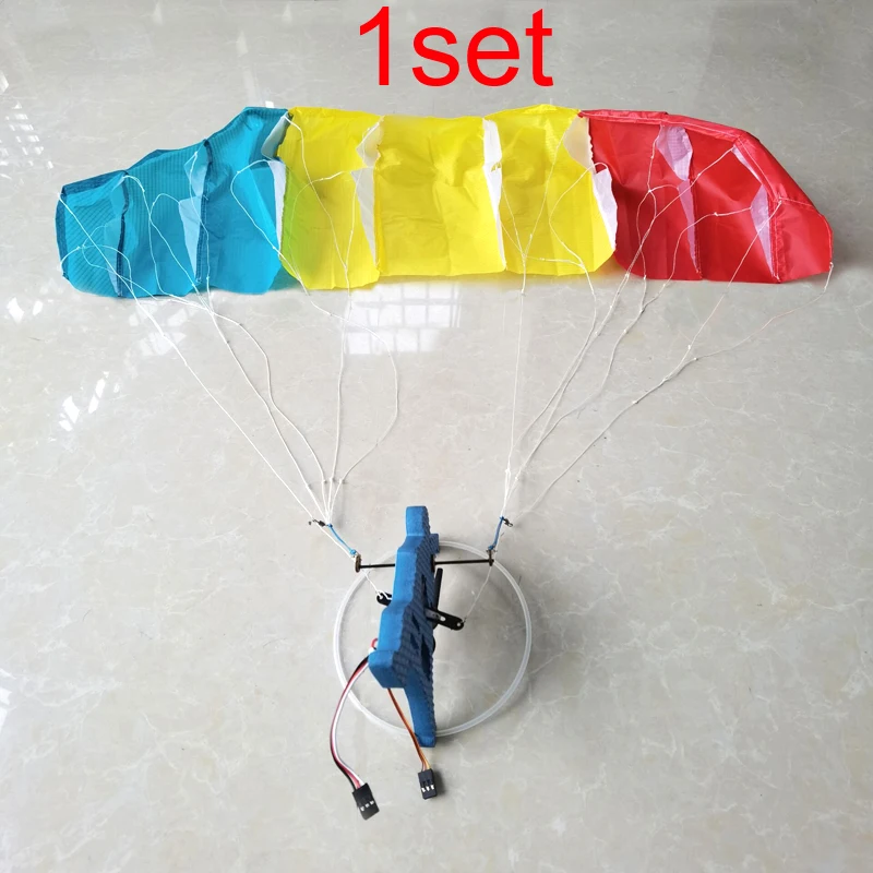 1set 81cm Power Parachute Glider Indoor Radio Controlling Dual Line