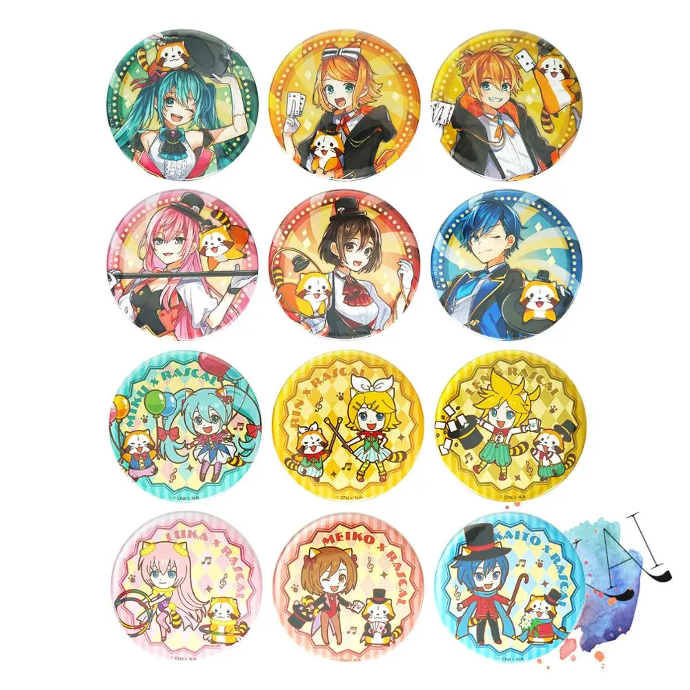 

VOCALOID Anime Badge Hatsune Miku KAITO MEIKO Len Kagamine Rin Kagamine Luka Megurine Metal Badge Brooch Pins