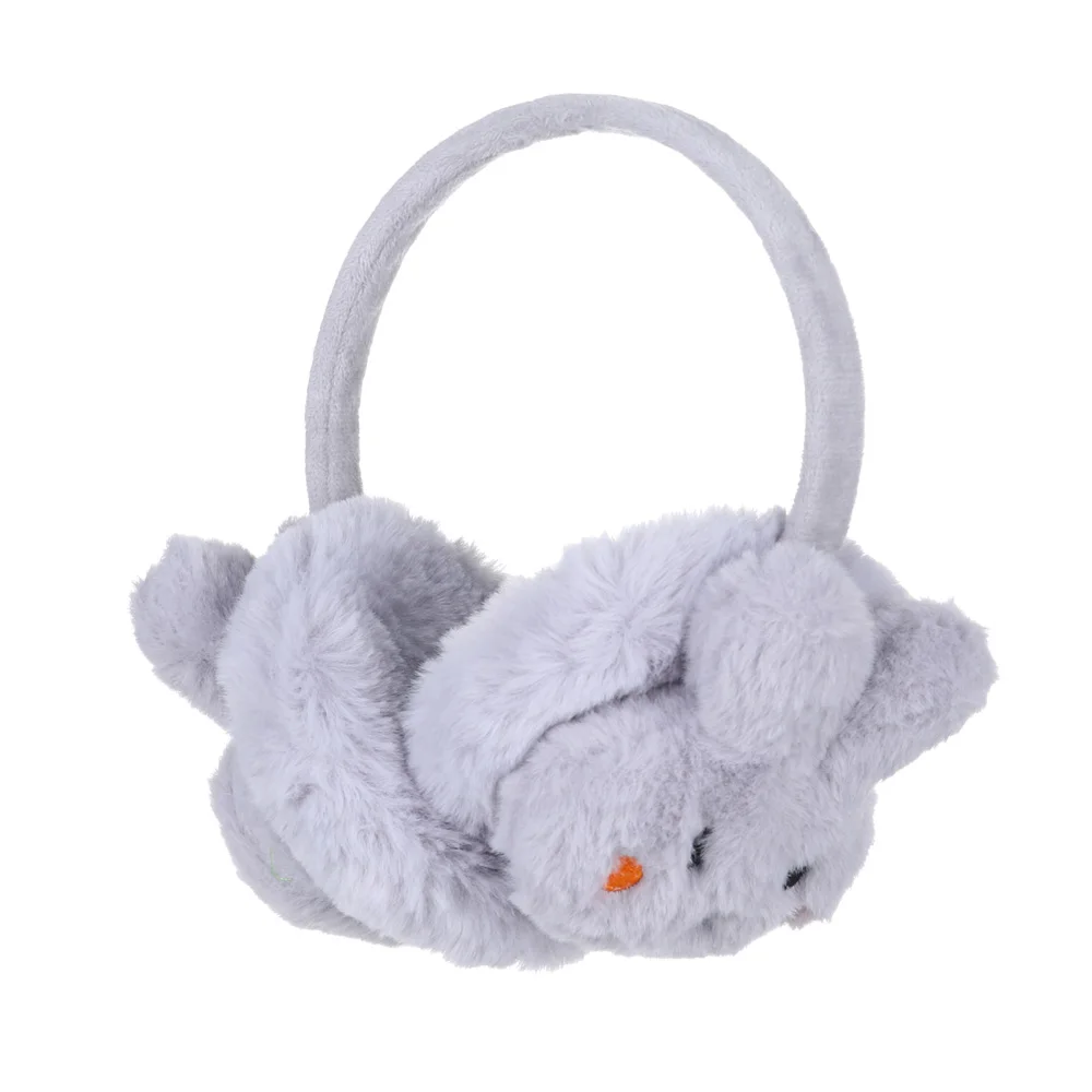 3-Grey Новые милые плюшевые теплые наушники с мультяшным кроликом котом Модные женские зимние теплые плотные теплые наушники для девочек и мальчиков защита ушей - Цвет: 3-Grey