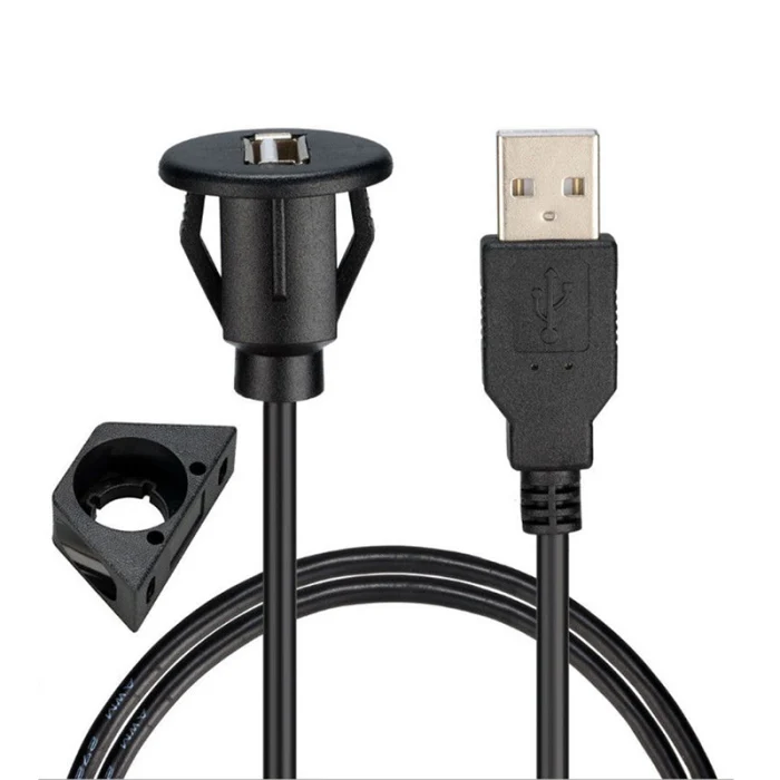 1/2M Автомобильная приборная панель крепление USB 2,0 мужского и женского пола панель расширения кабель NC99