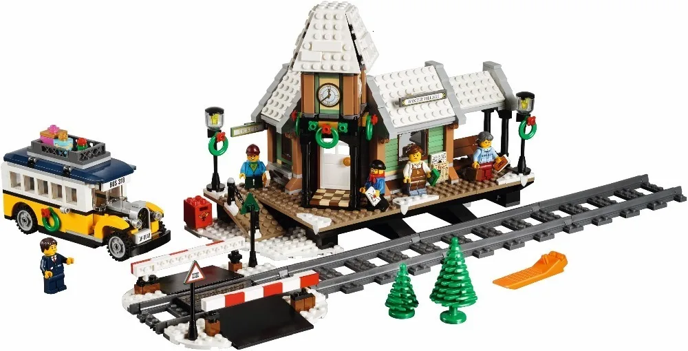 

36011 1010Pcs Creator Series Winter Village Station Genuines with Building Blocks Bricks Toys