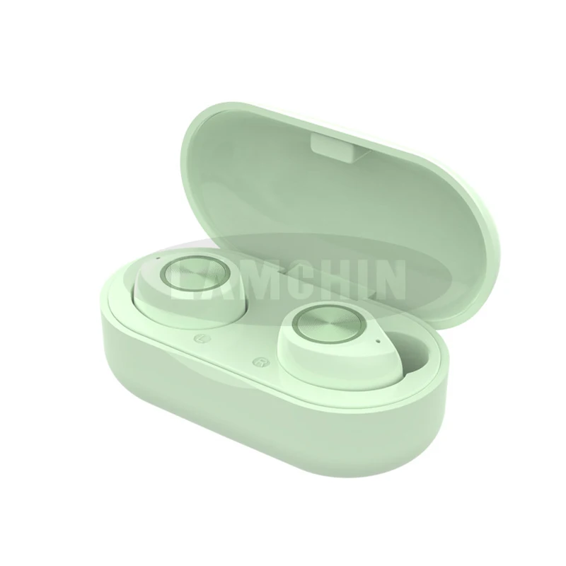 TW60 TWS Bluetooth 5,0 наушники беспроводные HIFI Стерео шумоподавление iPX5 Haedset разноцветные Bluetooth наушники с микрофоном - Цвет: Green