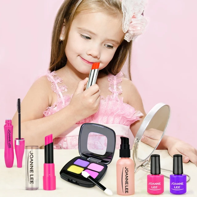 Girls Make Up Toy Set Pretend Play Princess Pink Makeup Beauty Safety Non-toxic 2