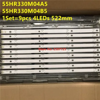 

9pcs led backlight strip 4 lamps forTCL 55A950C 55A880C 55N3 55P3F 55P3-CUD 55HR330M04A5 4C-LB5504-HR15J 4C-LB5504-HR16