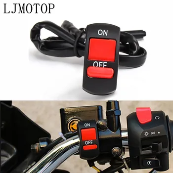 

Universal Motorcycle Switches Handlebar Flameout Switch ON OFF Button For Honda CBF600 Black SpiRit PCX 125 150 CBR600F cb400
