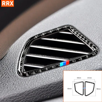 

For BMW X5 E70 X6 E71 2008-2013 Carbon Fiber Dashboard Side Air Conditioning Vents Outlets Frame Stickers Tuning Car Accessories