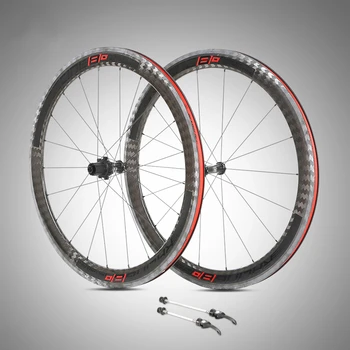 

RS Road Bicycle Carbon Fiber Rim Hub Wheels 50mm Ceramic 4 Bearing Lightweight 700C 8-12 speed support Bike Racing Wheel Set