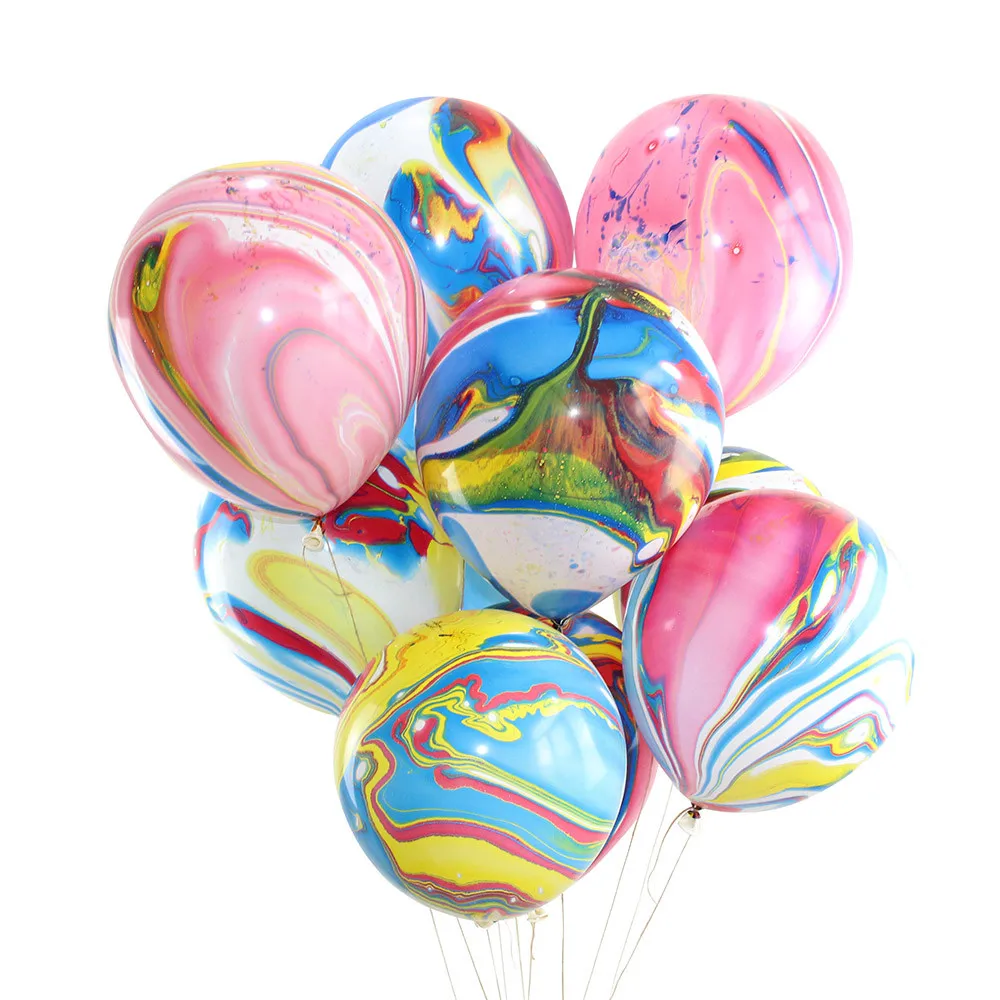 Воздушные шары 10 шт./лот, мраморные Агатовые латексные шары 12 дюймов, шары для вечеринки, дня рождения, Decror, для детского шоу, декор «сделай сам», праздничные шары D6