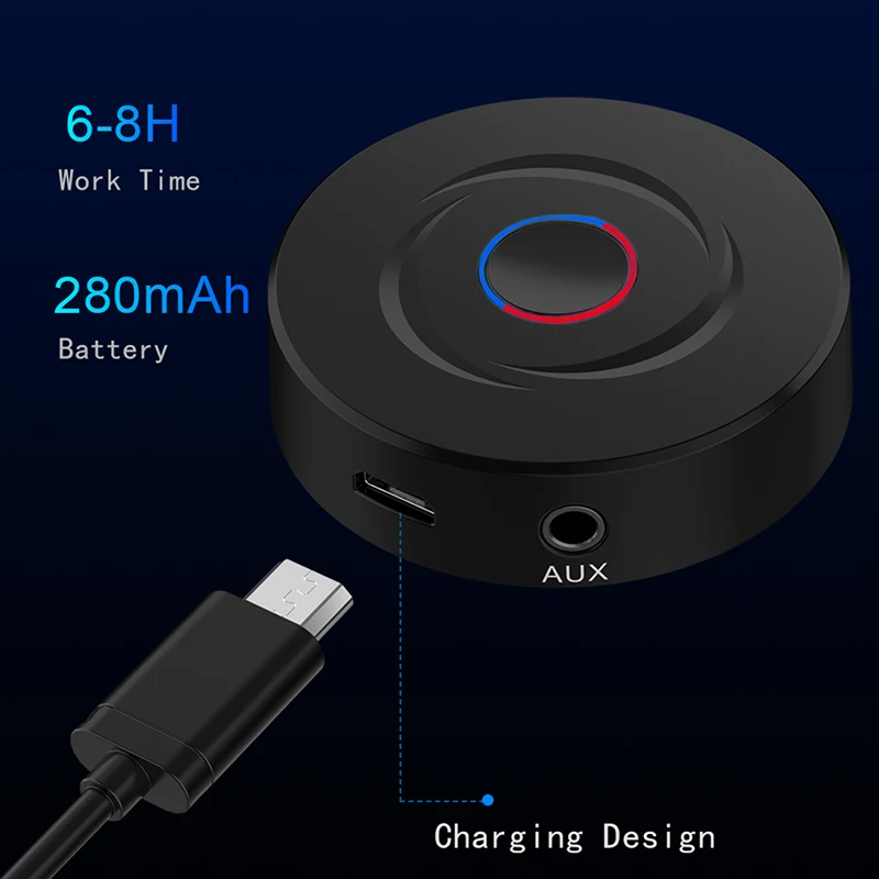Opansten Bluetooth 5,0 приемник и передатчик 3,5 мм, AUX, разъем стерео Bluetooth адаптер для автомобиля беспроводной аудио для ТВ Heaphone