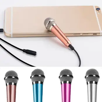 

Portable 3.5mm stereo studio Mic KTV Karaoke Mini microphone for Cell Phone laptop desktop Portable microphone