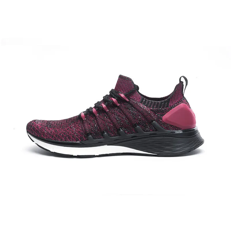black red 44 Xiaomi Mijia Sneaker 3 боулинг-клуб 6 в 1 Uni-moulding 3D Smart Fishbone Lock system Knit верхние кроссовки - Цвет: black red 44