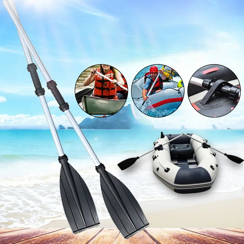 

2 Pcs Detachable Assemble Strengthened Aluminium Boat Oars Paddle Long Oar PVC Inflatable Boat Fishing Kayak Canoe Paddle Pad