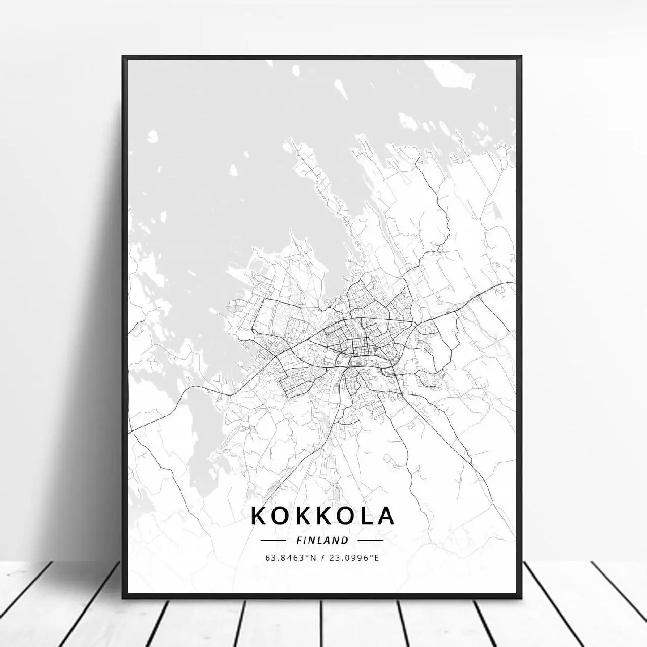 1 Эспоо Kokkola Turku Lappeenranta Helsinki Tampere Finland холст Художественная карта Плакат - Цвет: 1