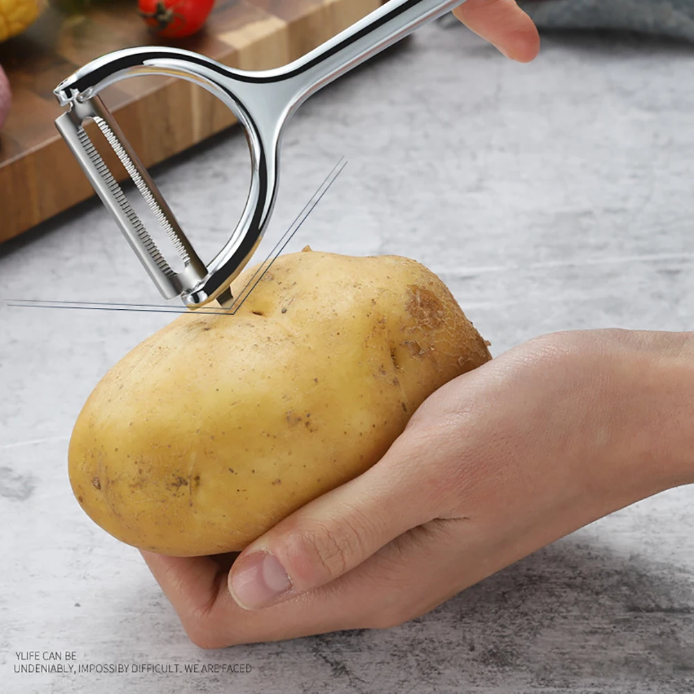 Многофункциональный кухонный нож для фруктов и овощей из прочного цинкового сплава, нож для чистки моркови и картофеля, практичный кухонный инструмент